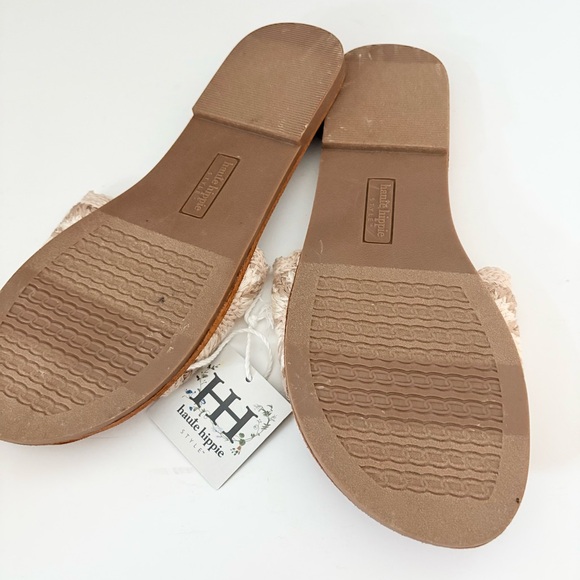 Haute Hippie Women's Tan Crocheted Sandals 8 - Picture 2 of 3